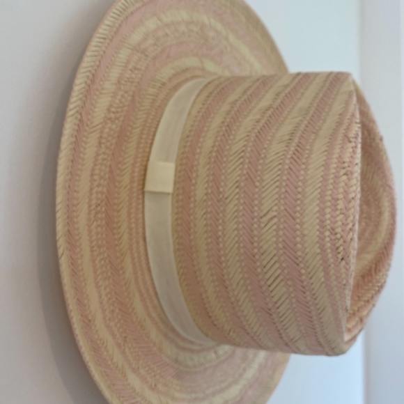 Anthropologie women's hat light pink and cream - Picture 6 of 6